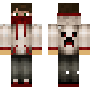 Blodbeläggad Zombie-överlevnadshud - Monsters Minecraft skin for Bedrock 1.21