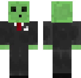 Smaragd Zombie Butler Skin - Monsters Minecraft skin for Bedrock 1.21