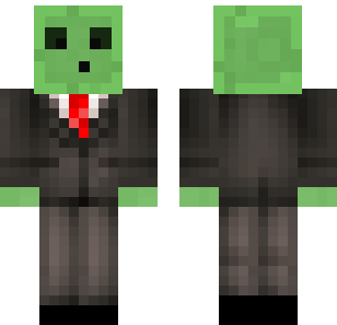 Smaragd-tie Zombie-skinn - Monsters Minecraft skin for Bedrock 1.21