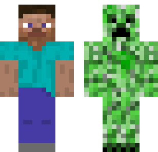 Smaragd Creeper Warrior Skin - Monsters Minecraft skin for Bedrock 1.21