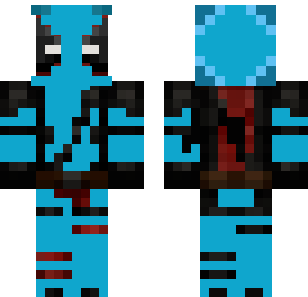 Akvatisk Shadow Warrior Skin - Monsters Minecraft skin for Bedrock 1.21