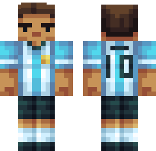 स्काई ब्लू सॉकर स्टार स्किन - Sport Minecraft skin for Bedrock 1.21