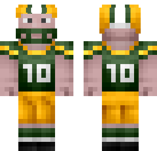 ग्रीन बे क्वार्टरबैक स्किन - Sport Minecraft skin for Bedrock 1.21