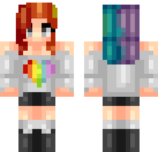 Rainbow Pride Gradient Skin - Stylish Minecraft skin for Bedrock 1.21