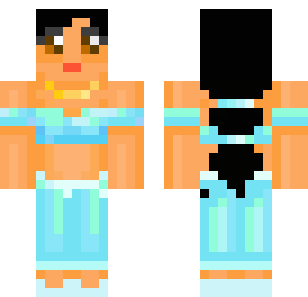 Aqua Beach Goddess Skin - Stylish Minecraft skin for Bedrock 1.21