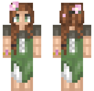Emerald Garden Maiden Skin - Stylish Minecraft skin for Bedrock 1.21
