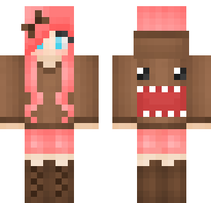 Pink Warrior Princess Skin - Stylish Minecraft skin for Bedrock 1.21