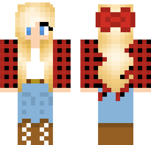 Crimson Plaid Scholar Skin - Stylish Minecraft skin for Bedrock 1.21