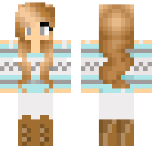 Golden Beach Maiden Skin - Stylish Minecraft skin for Bedrock 1.21