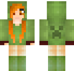 Forest Sage Maiden Skin - Stylish Minecraft skin for Bedrock 1.21