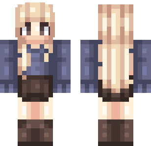 Violet Scholar Robes Skin - Stylish Minecraft skin for Bedrock 1.21