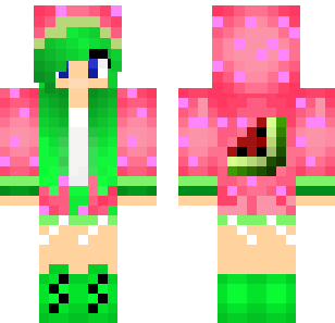 Emerald Rose Maiden Skin - Stylish Minecraft skin for Bedrock 1.21