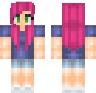 Magenta Galaxy Explorer Skin - Stylish Minecraft skin for Bedrock 1.21