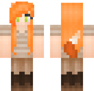 Orange Valley Explorer Skin - Stylish Minecraft skin for Bedrock 1.21