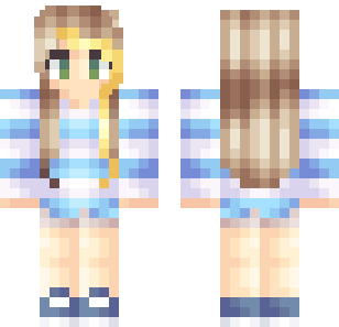 Azure Beach Casual Skin - Stylish Minecraft skin for Bedrock 1.21