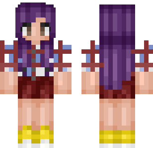 Purple Hooded Explorer Skin - Stylish Minecraft skin for Bedrock 1.21