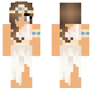Grecian Pearl Goddess Skin - Stylish Minecraft skin for Bedrock 1.21