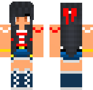 Scarlet Striped Sailor Skin - Stylish Minecraft skin for Bedrock 1.21