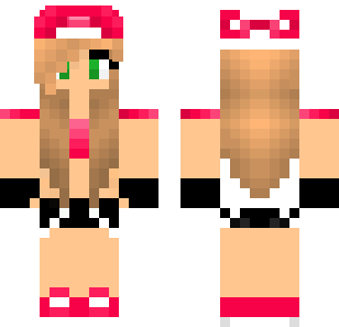 Pink Bikini Goddess Skin - Stylish Minecraft skin for Bedrock 1.21