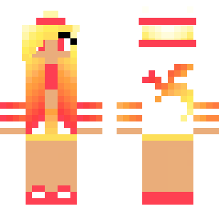 Sunset Beach Goddess Skin - Stylish Minecraft skin for Bedrock 1.21