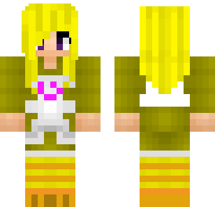 Golden Cheerleader Spirit Skin - Stylish Minecraft skin for Bedrock 1.21