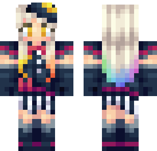 Cosmic Galaxy Maiden Skin - Stylish Minecraft skin for Bedrock 1.21