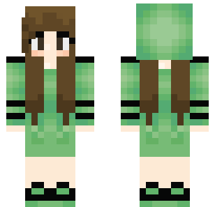 Emerald Hooded Explorer Skin - Stylish Minecraft skin for Bedrock 1.21