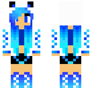 Azure Dragon Princess Skin - Stylish Minecraft skin for Bedrock 1.21