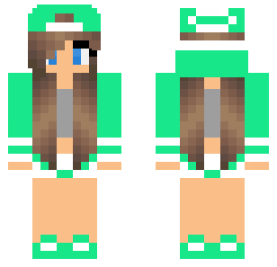 Emerald Hoodie Explorer Skin - Stylish Minecraft skin for Bedrock 1.21