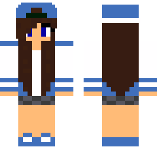 Azure Cap Explorer Skin - Stylish Minecraft skin for Bedrock 1.21