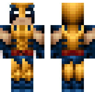 黄金战士冠军皮肤 - Super Heroes Minecraft skin for Bedrock 1.21