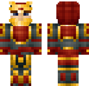 镀金深红战士皮肤 - Super Heroes Minecraft skin for Bedrock 1.21