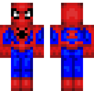 深红网战士皮肤 - Super Heroes Minecraft skin for Bedrock 1.21