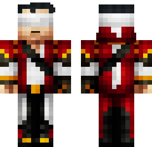 深红烈焰战士皮肤 - Super Heroes Minecraft skin for Bedrock 1.21