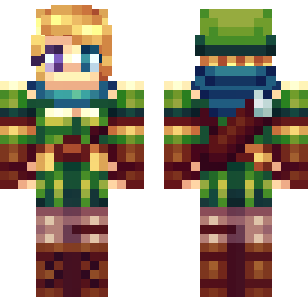 翠绿兜帽弓箭手皮肤 - Super Heroes Minecraft skin for Bedrock 1.21