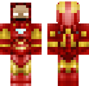 深红铁甲复仇者皮肤 - Super Heroes Minecraft skin for Bedrock 1.21