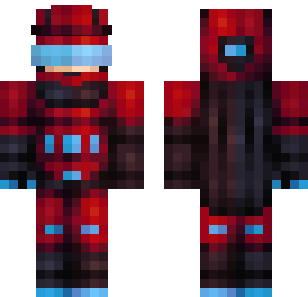深红科技守护者皮肤 - Super Heroes Minecraft skin for Bedrock 1.21