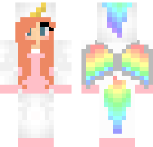 Skórka Rainbow Angel Princess - Wings Minecraft skin for Bedrock 1.21