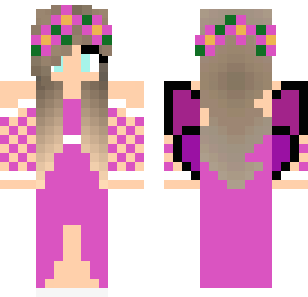 Skrzydła Floralne - Skórka Wróżki - Wings Minecraft skin for Bedrock 1.21