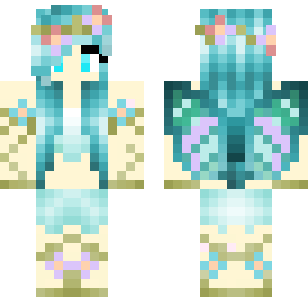 Skrzydła Aqua Crystal - Wings Minecraft skin for Bedrock 1.21
