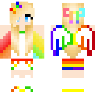 Skrzydła Tęczy - Skórka Wróżki - Wings Minecraft skin for Bedrock 1.21