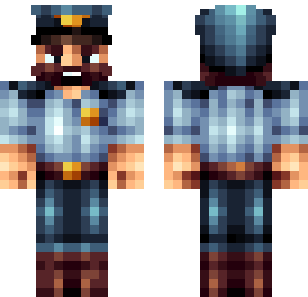 جلد ضابط الشرطة الغبار - Workers Minecraft skin for Bedrock 1.21