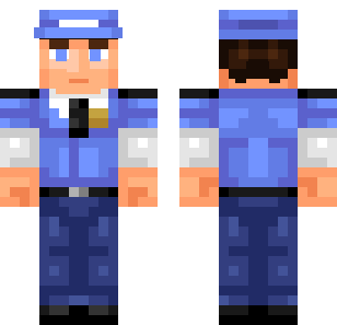 جلد حارس الأمن الأزرق - Workers Minecraft skin for Bedrock 1.21