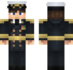 جلد ضابط الشارة الذهبية - Workers Minecraft skin for Bedrock 1.21