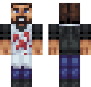 مئزر الجزار الملطخ بالدماء - Workers Minecraft skin for Bedrock 1.21