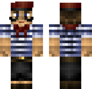 جلد عامل السجن المخطط - Workers Minecraft skin for Bedrock 1.21