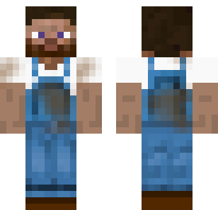 جلد المزارع بالثوب الدينيم - Workers Minecraft skin for Bedrock 1.21