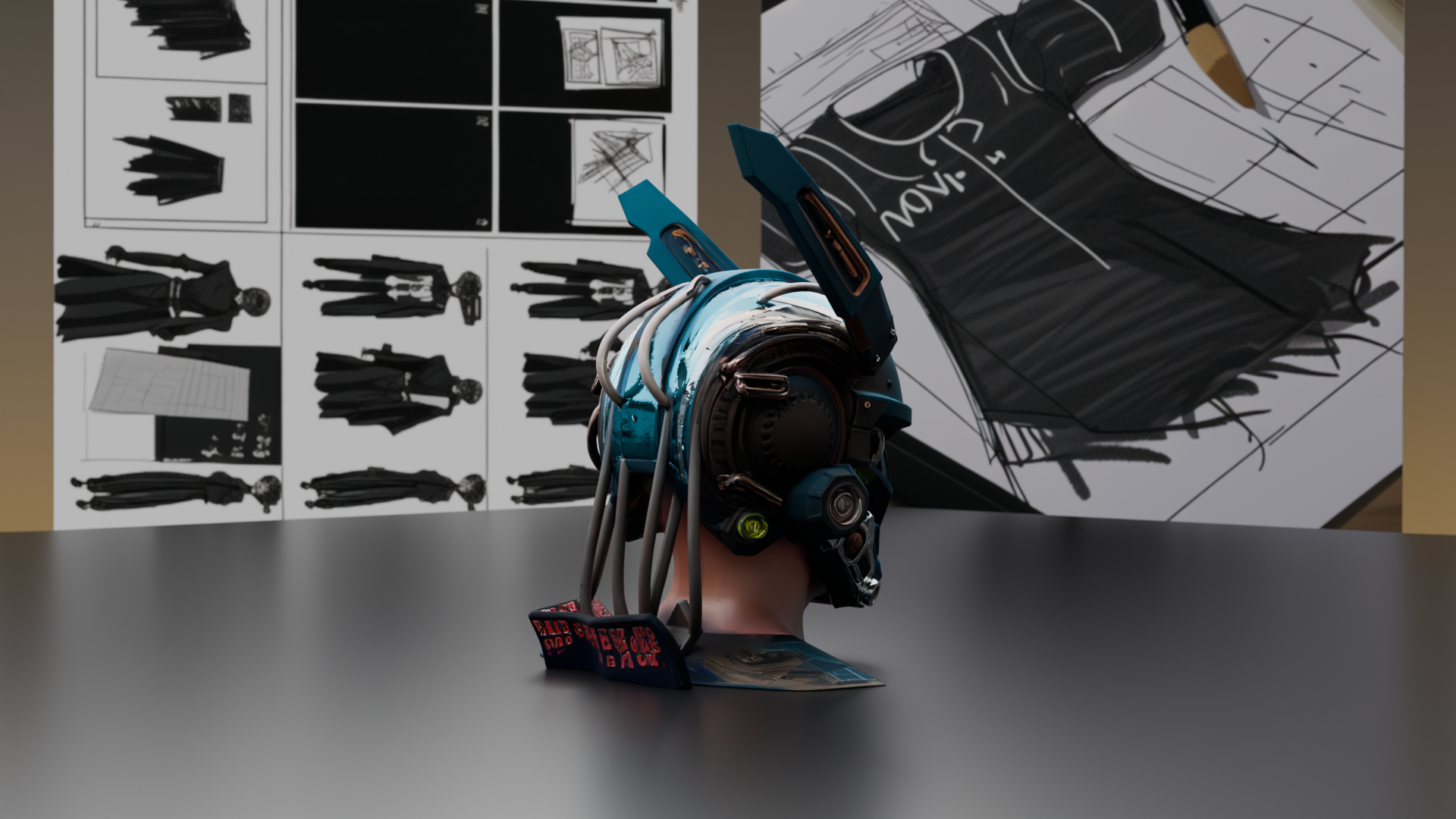 High-Tech Cyber Warrior Helmet