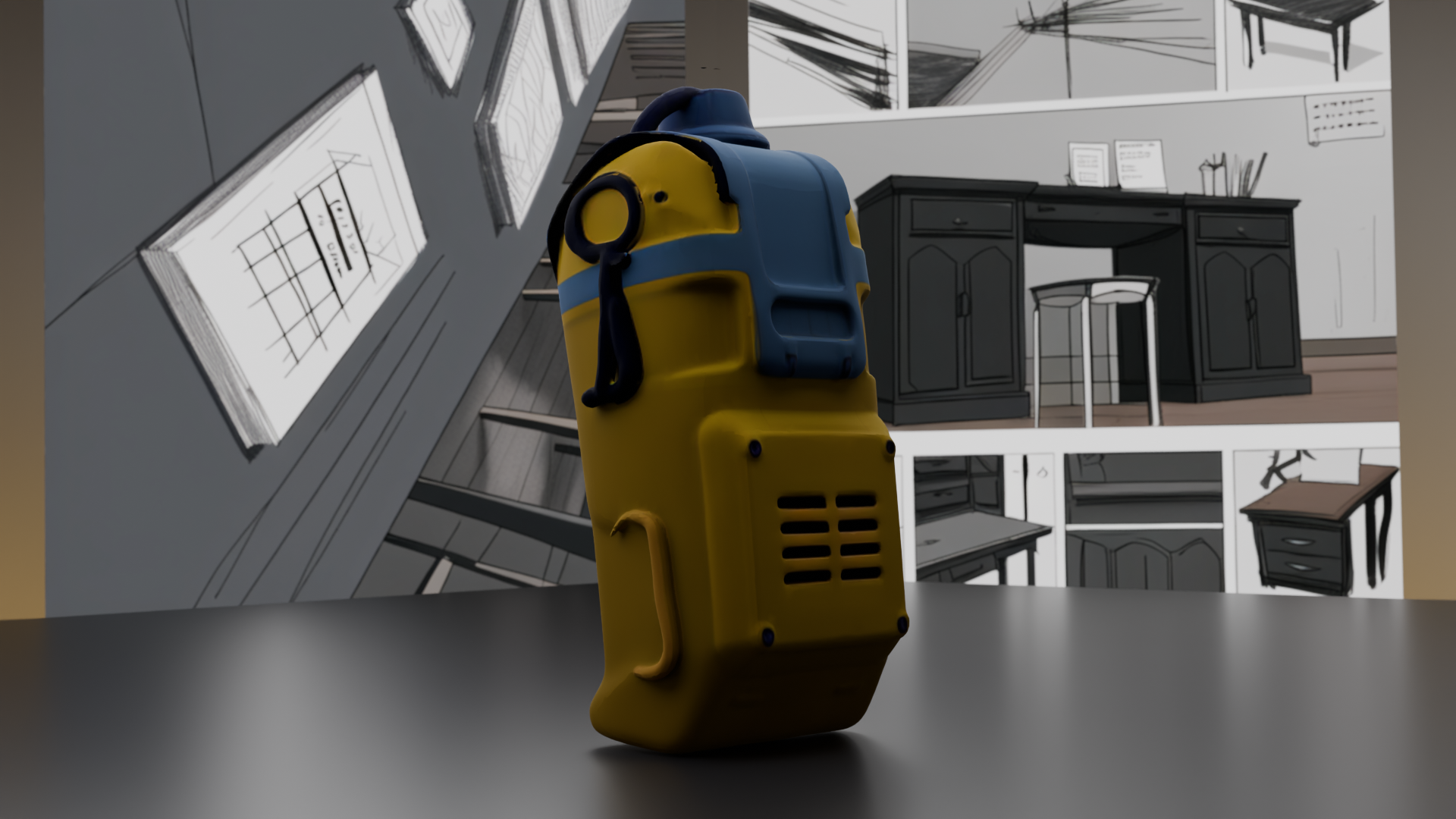 Vibrant Industrial Motor Model