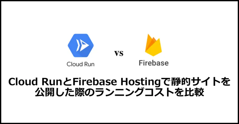 Cloud Run は Google Cloud が提供しているサーバーレスのコンテナ環境です。無償枠も大きく、安価に利用できるイメージがあります。
対して、Firebase HostingはGoogle社が提供するウェブコンテンツのホスティングサービスです。アプリのデプロイ管理機能も備えており、アプリ開発者向けのサービスとなっております。
今回は Cloud Run と Firebase Hosting で静的サイトを公開した際のランニングコストを比較してみました。